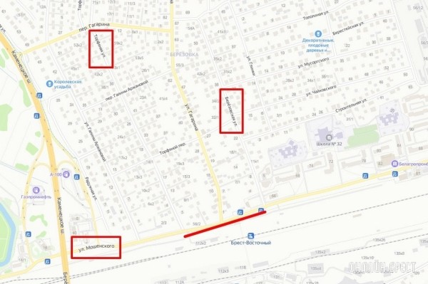 Временное ограничение движения транспорта вводится по улице Мошенского (от улицы Торфяной до улицы Березовской)