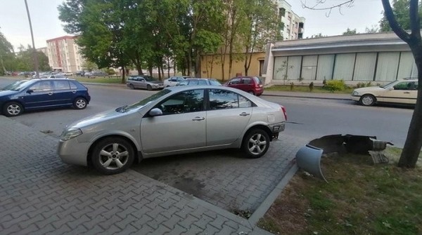 В Бресте пьяный водитель повредил два авто и скрылся с места ДТП