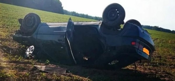 В Брестской области перевернулся Citroen