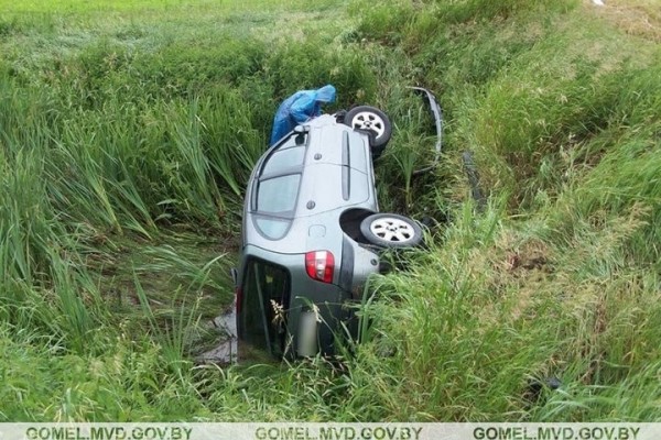 Водитель нарушила правила обгона – Renault с двумя детьми опрокинулся в канал Водитель нарушила правила обгона – Renault с двумя детьми опрокинулся в канал