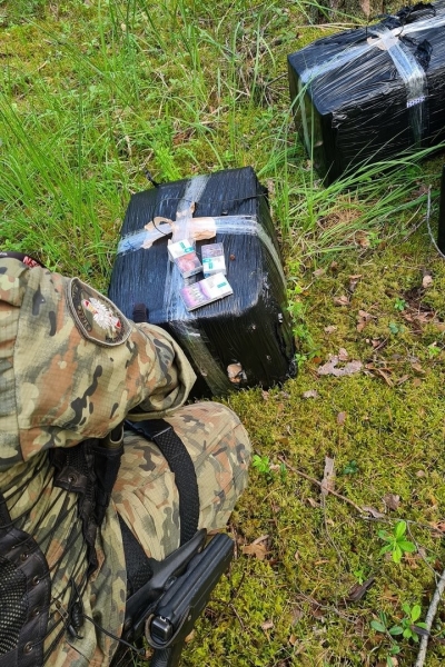 Польские пограничники наблюдали за дроном из Беларуcи, пока он не приземлился в 2-х км от границы. Нашли сигареты на 15,7 тыс $