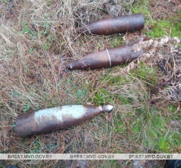 Под Брестом нашли три артиллерийских снаряда