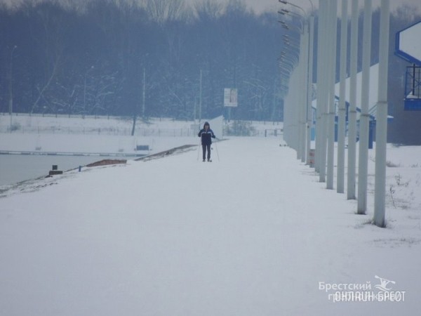 Лыжная трасса заработала на гребном канале Бреста