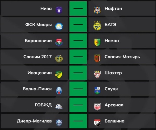Состоялась жеребьевка 1/16 финала Кубка Беларуси. С кем сыграет «Динамо-Брест»